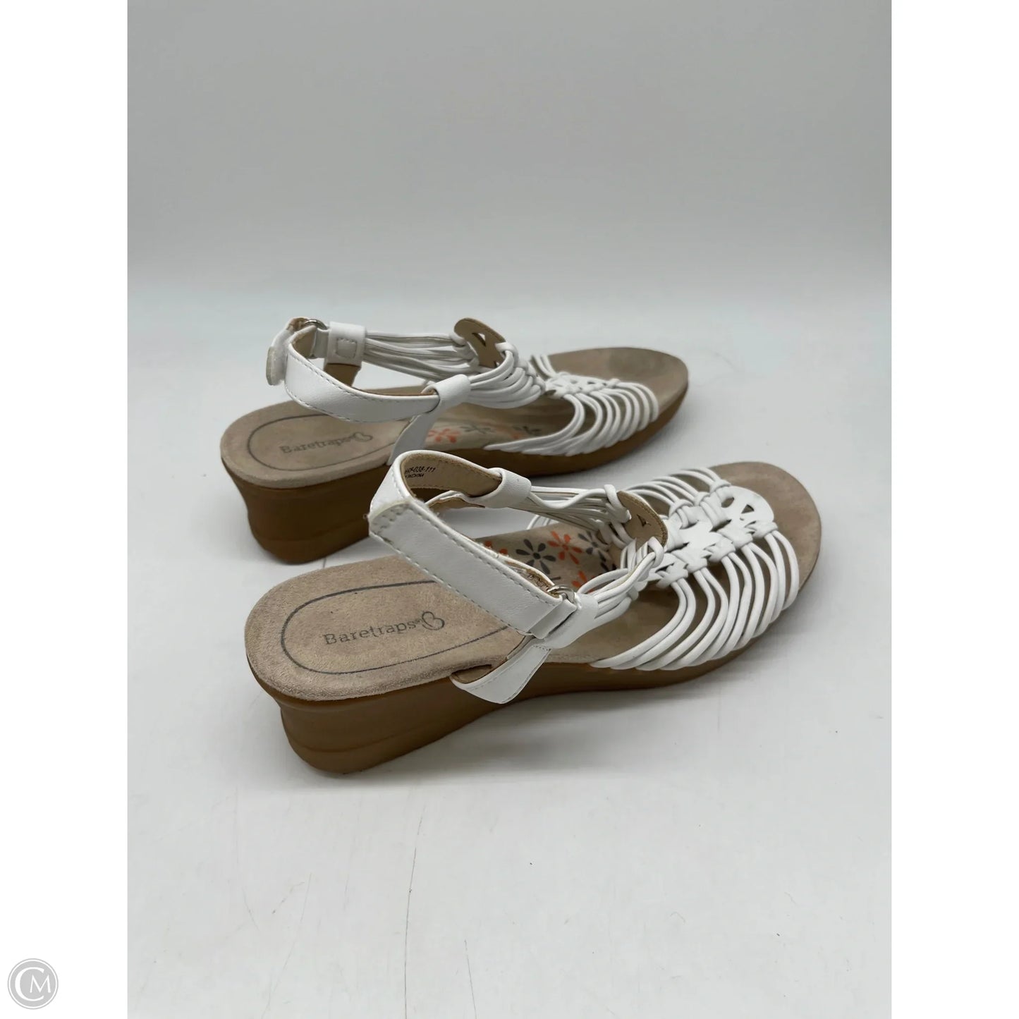 Sandals Heels Wedge By Bare Traps In White, Size: 8