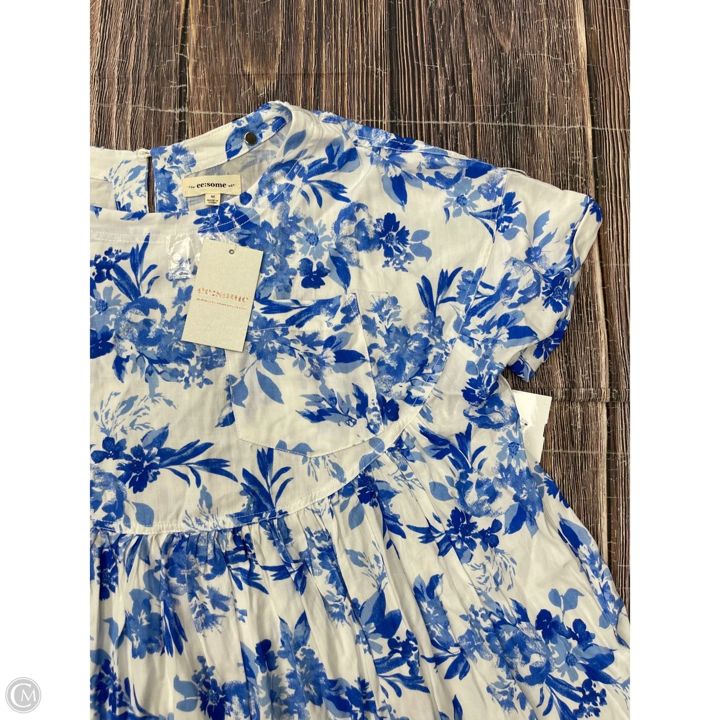 Top Short Sleeve By Ee Some In Blue, Size: M