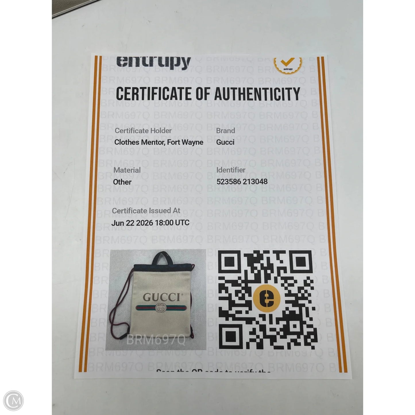 Backpack Luxury Designer By Gucci, Size: Medium