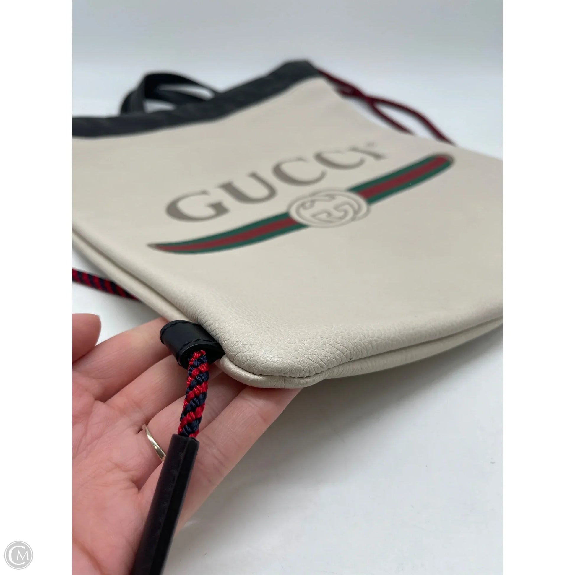 Gucci, Gucci Print leather backpack, Women, White, Unisize, Backpacks