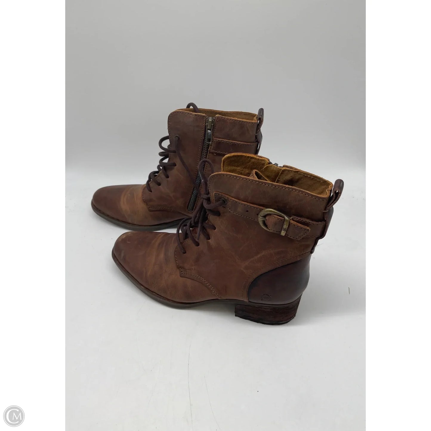 Boots Ankle Flats By Born In Brown, Size: 9.5