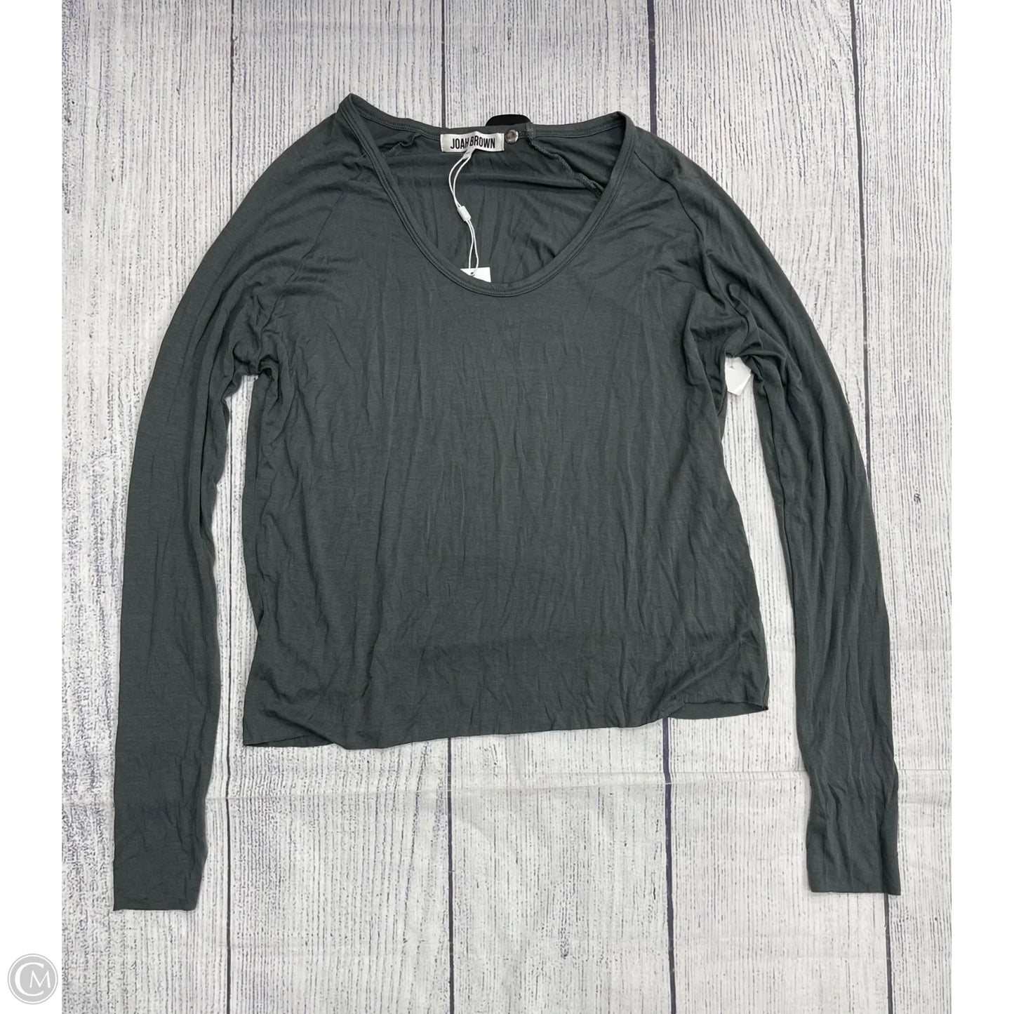 Top Long Sleeve By Cmc In Green, Size: M