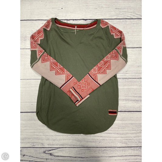Top Long Sleeve By Free People In Green, Size: M