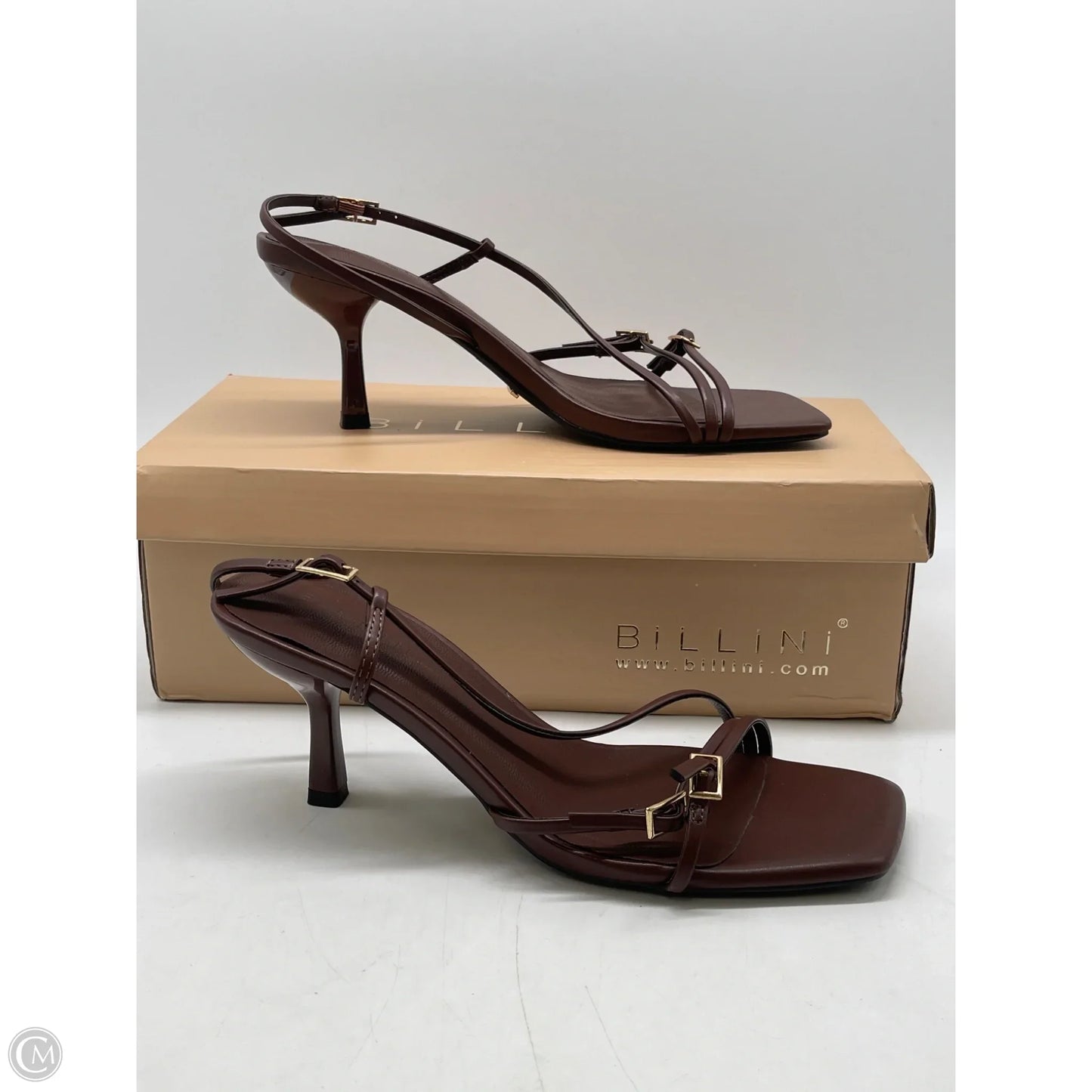 Sandals Heels Kitten By Clothes Mentor In Brown, Size: 6