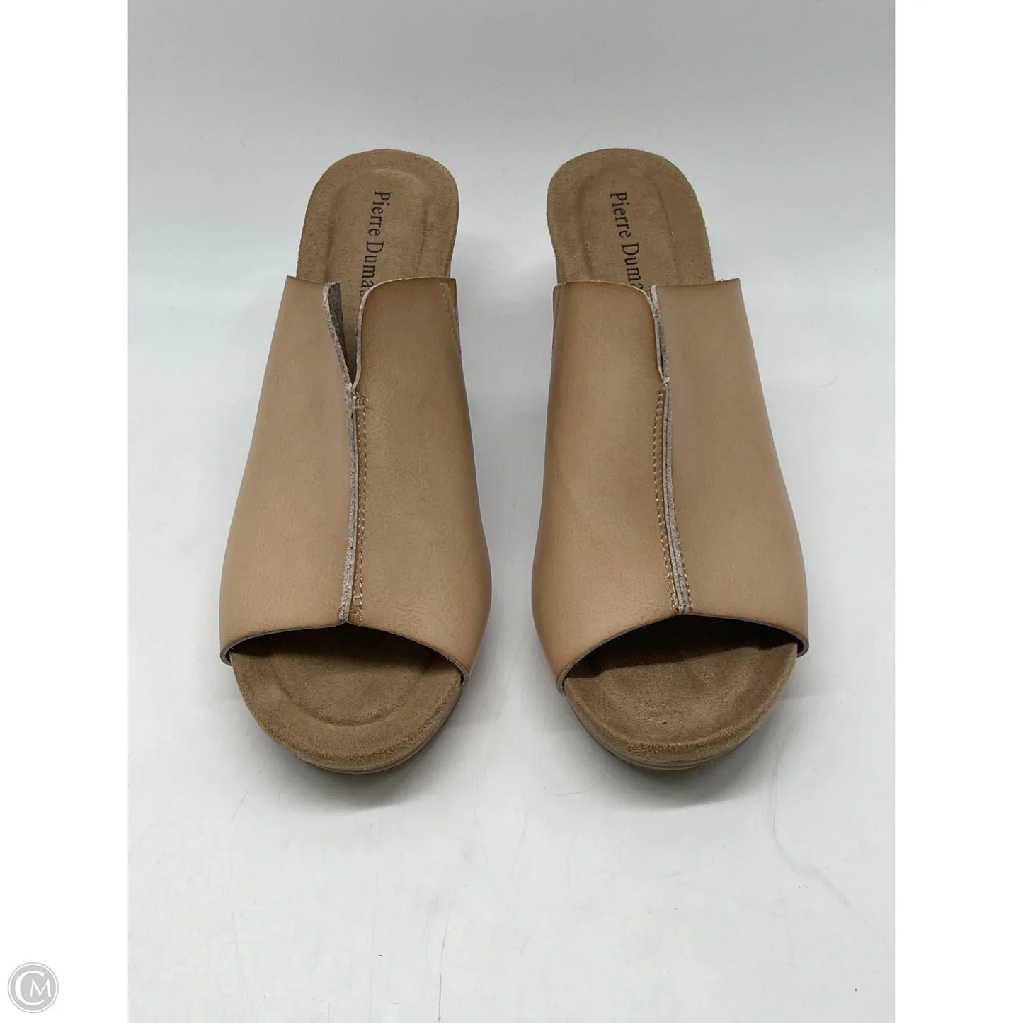 Sandals Heels Block By Pierre Dumas In Tan, Size: 10