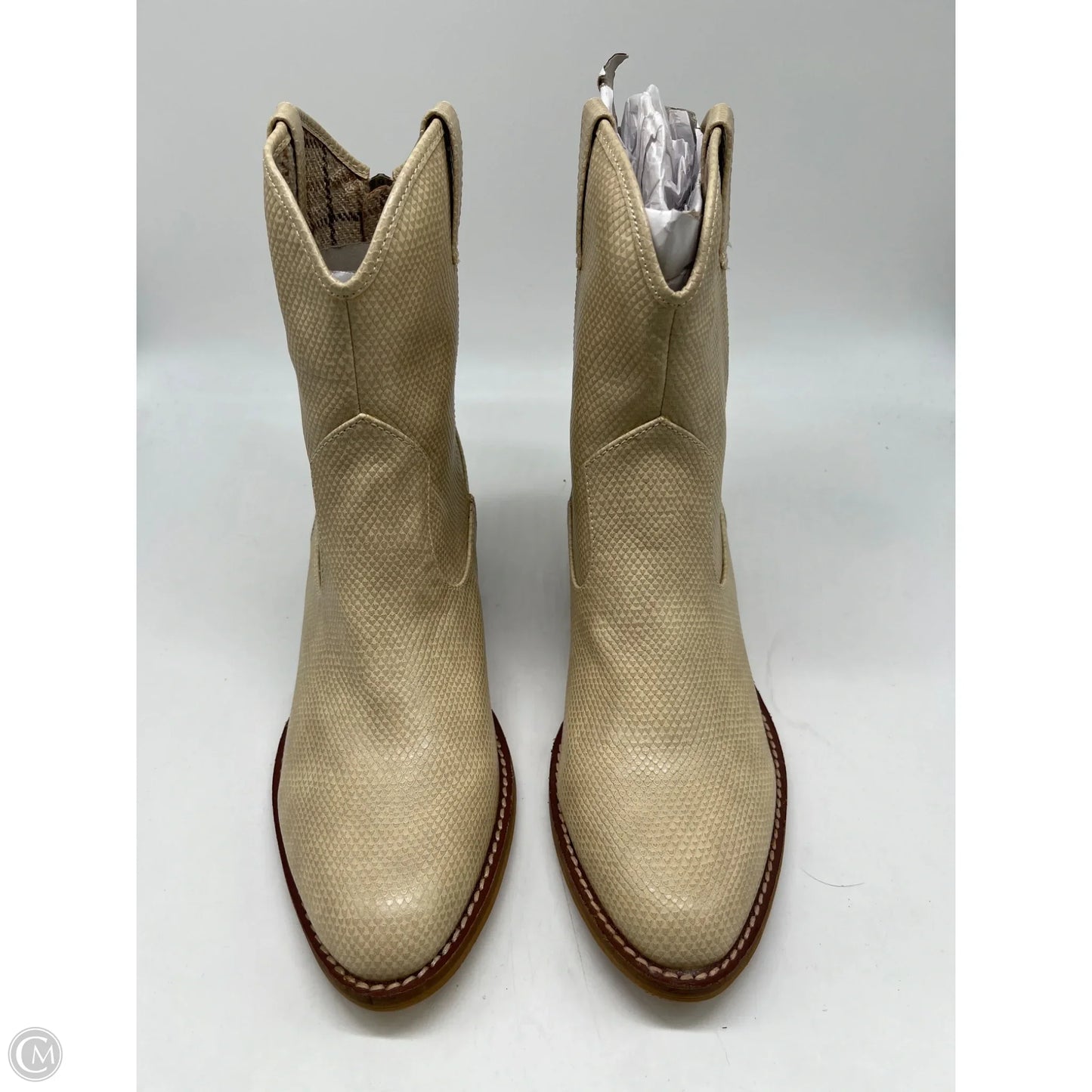 Boots Western By Clothes Mentor In Cream, Size: 10