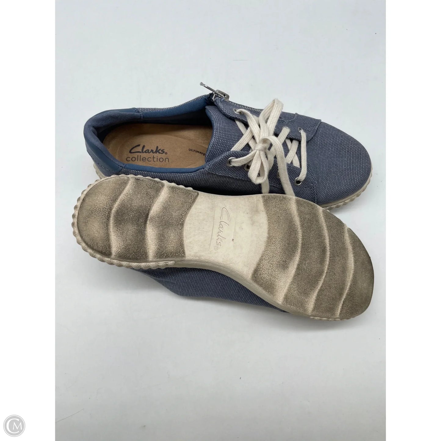 Shoes Sneakers By Clarks In Blue, Size: 8