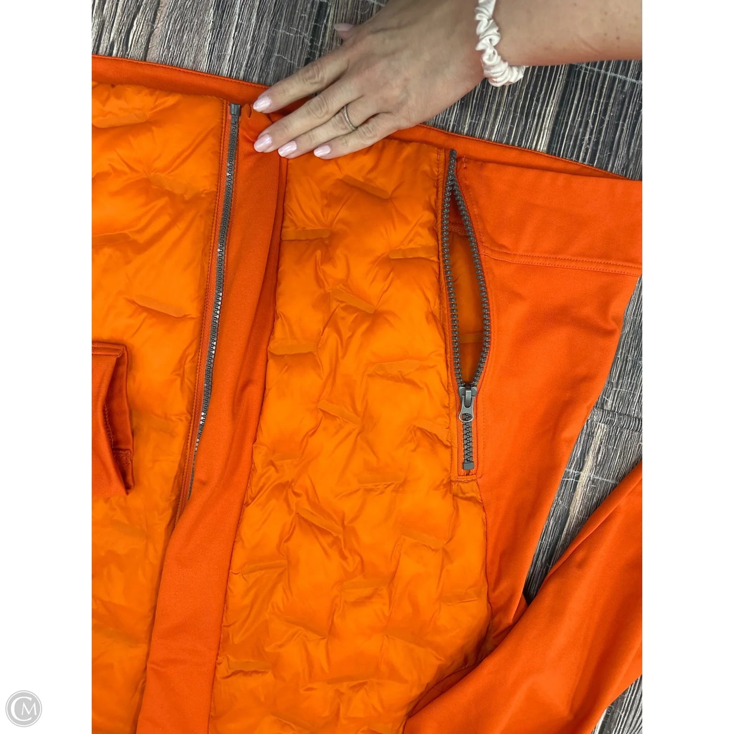 Jacket Puffer & Quilted By Calia In Orange, Size: 1x