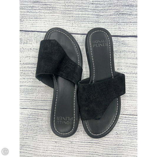 Sandals Flats By Donald Pliner In Black, Size: 7