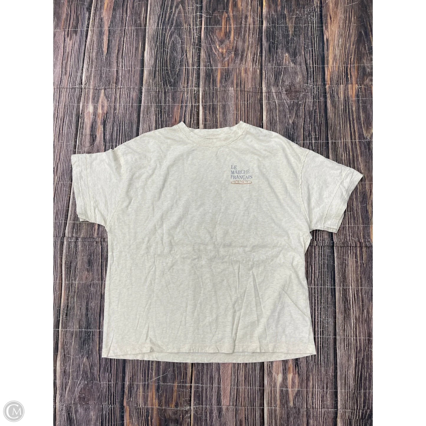 Top Short Sleeve By Aerie In Cream, Size: M