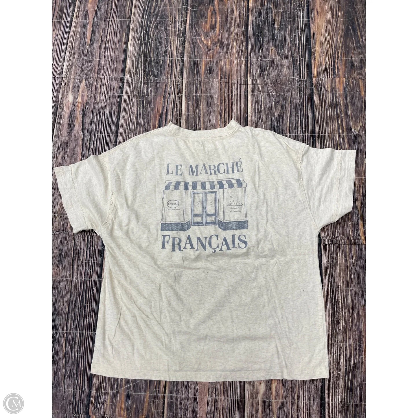 Top Short Sleeve By Aerie In Cream, Size: M
