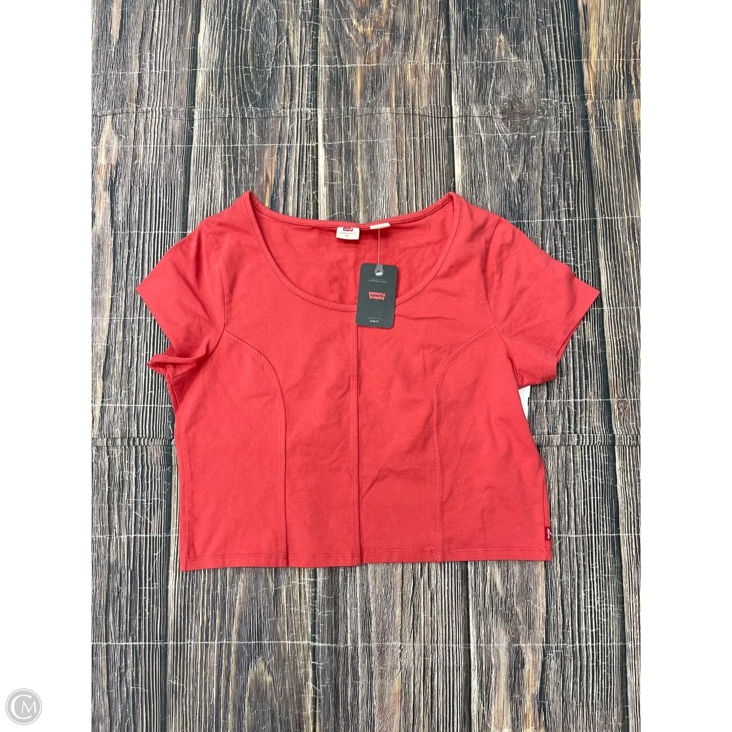 Top Short Sleeve Basic By Levis In Red, Size: 1x