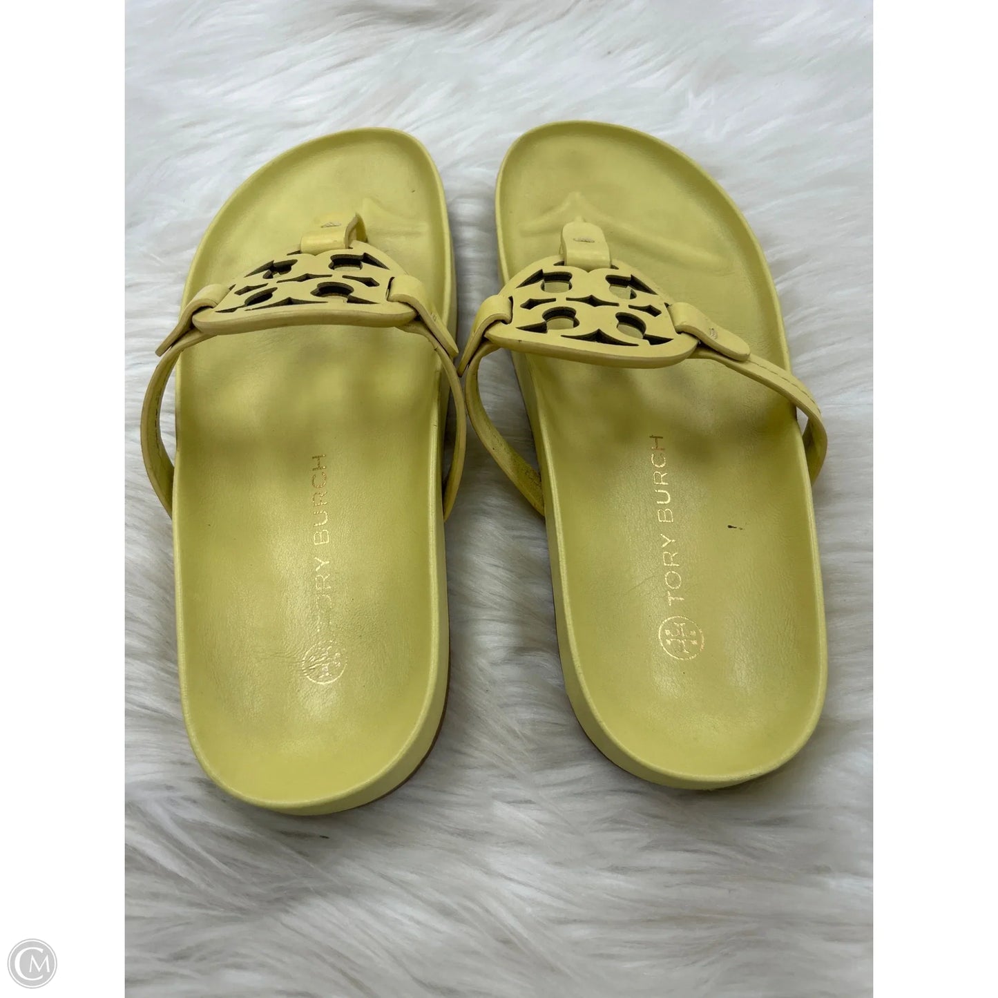 Sandals Designer By Tory Burch In Yellow, Size: 8