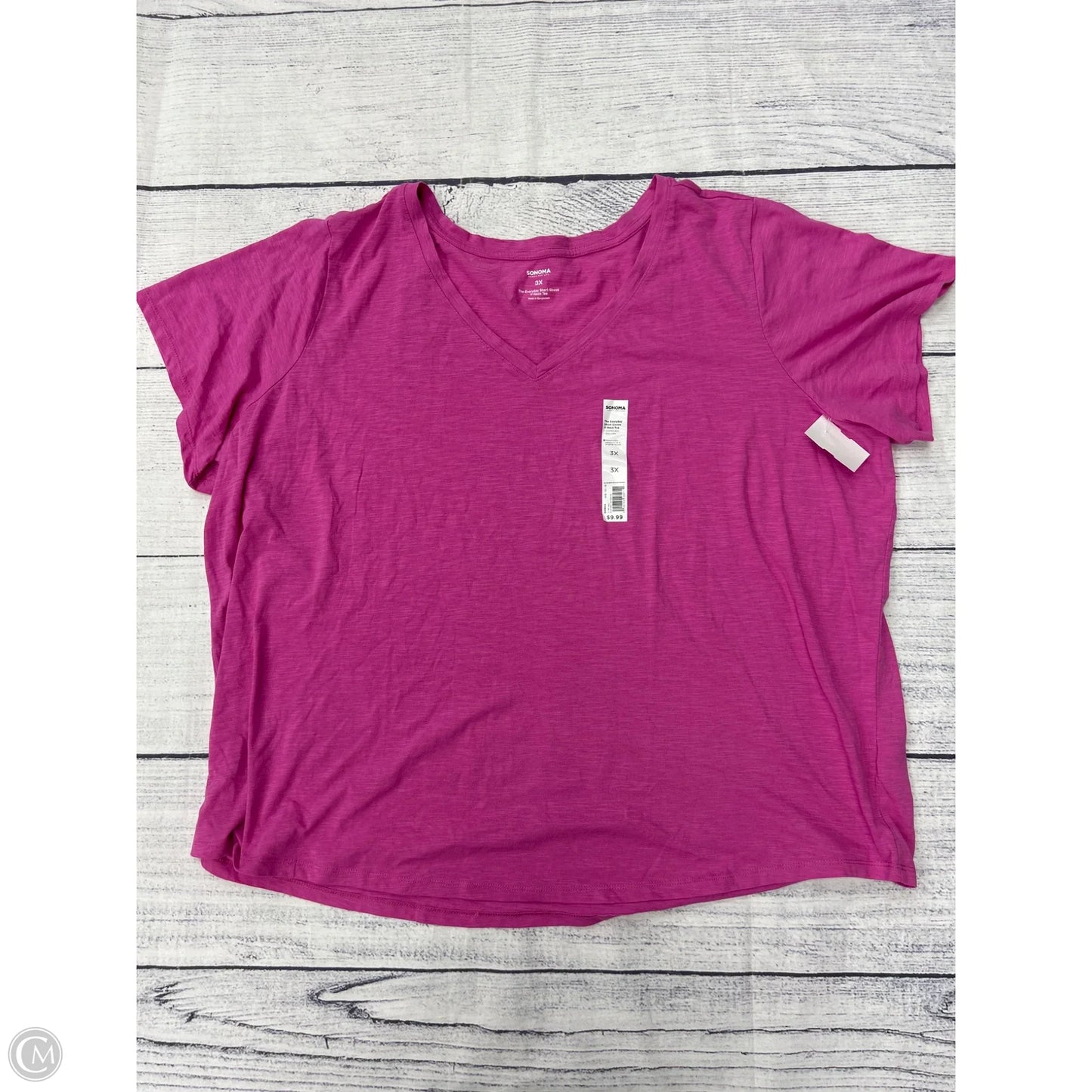 Top Short Sleeve Basic By Sonoma In Pink, Size: 3x
