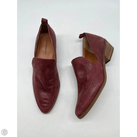 Shoes Heels Block By Lucky Brand In Red, Size: 7.5