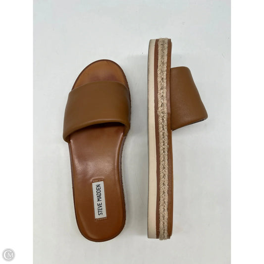 Sandals Flats By Steve Madden In Brown, Size: 9