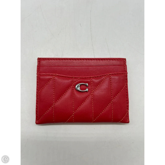 Id/card Holder Designer By Coach, Size: Small