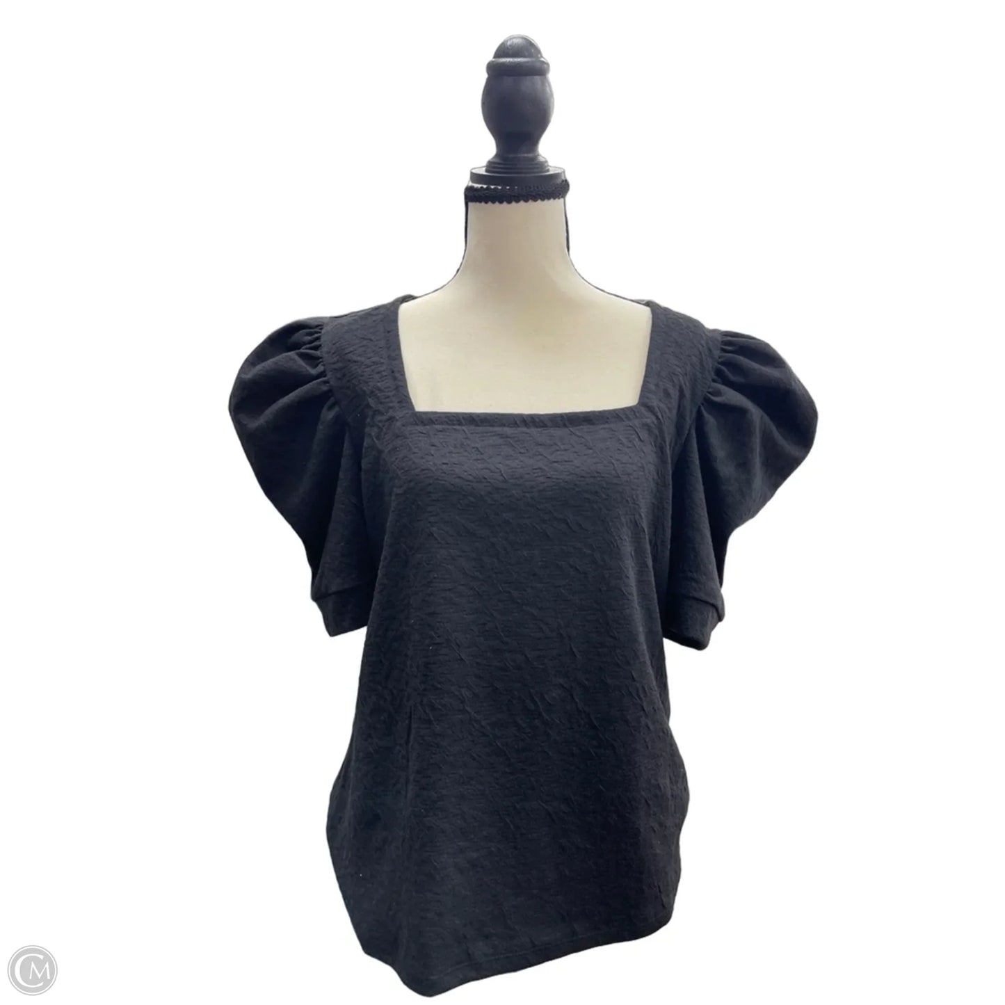 Top Short Sleeve By Nine West In Black, Size: L