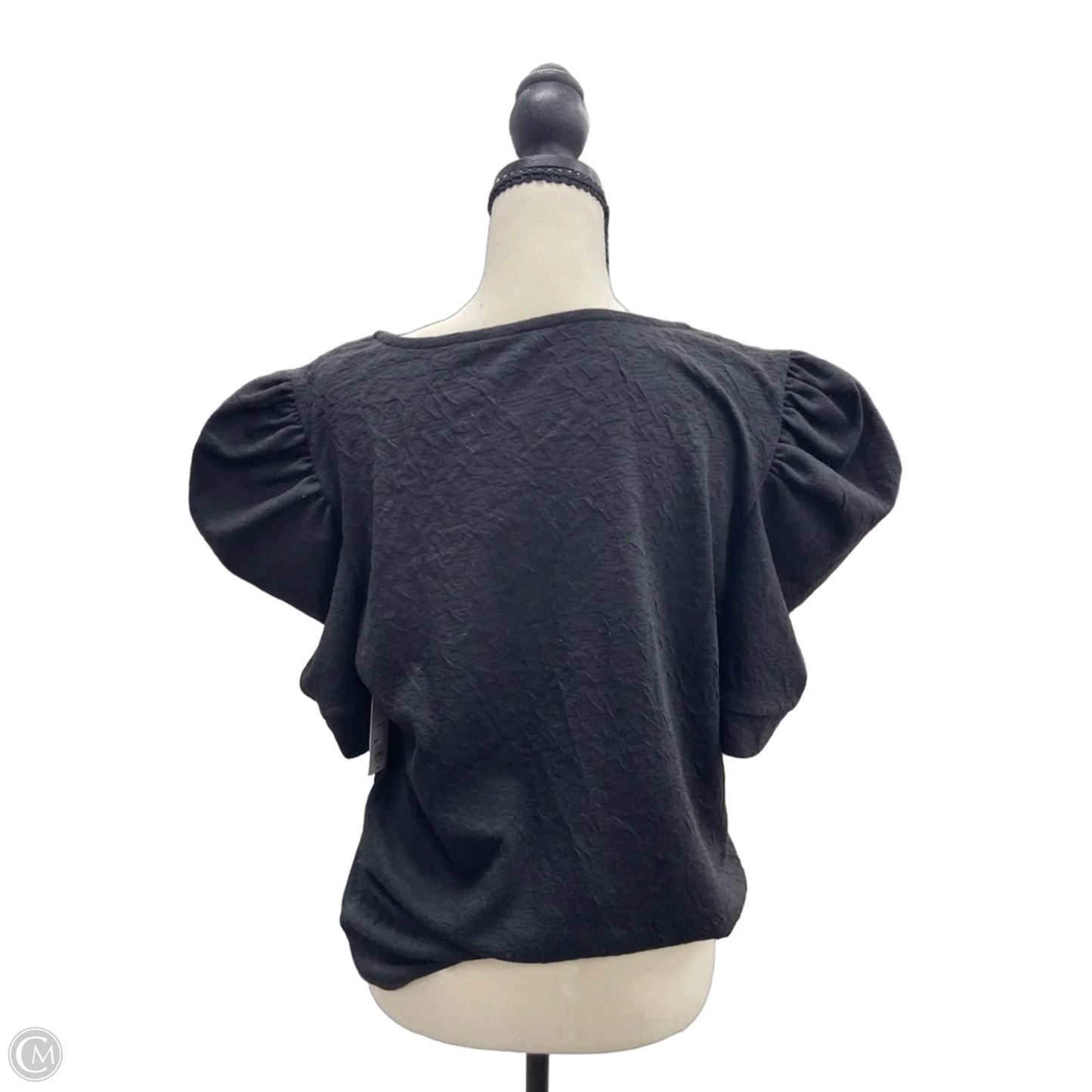 Top Short Sleeve By Nine West In Black, Size: L