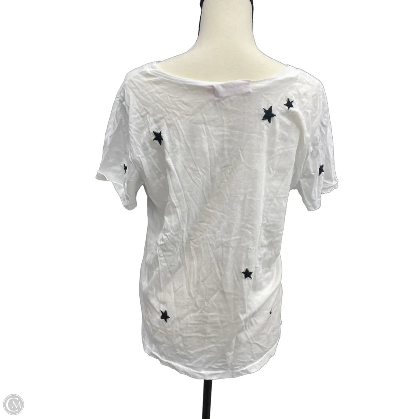 Top Short Sleeve By Cmb In White, Size: L