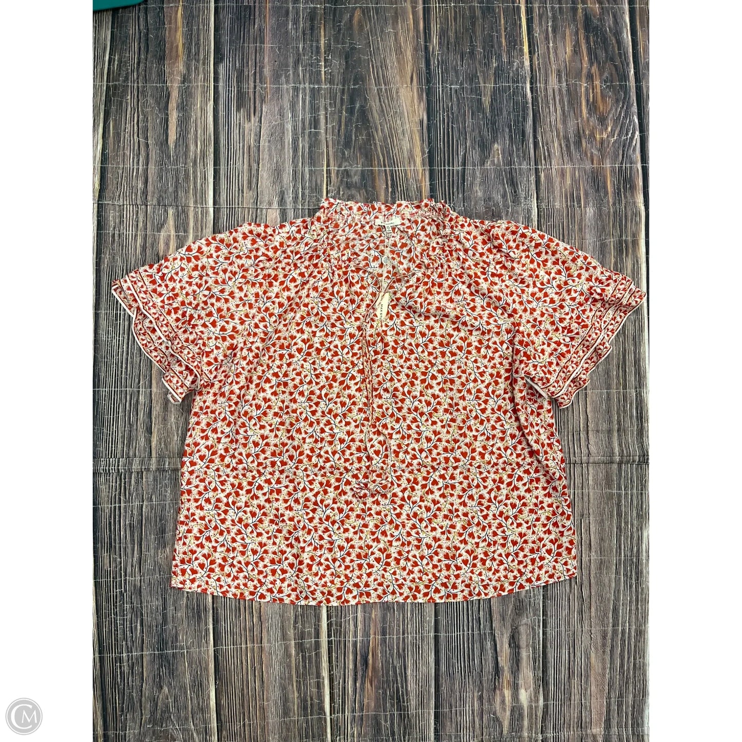 Top Short Sleeve By Max Studio In Red, Size: 2x