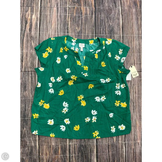 Top Short Sleeve By St Johns Bay In Green, Size: 1x