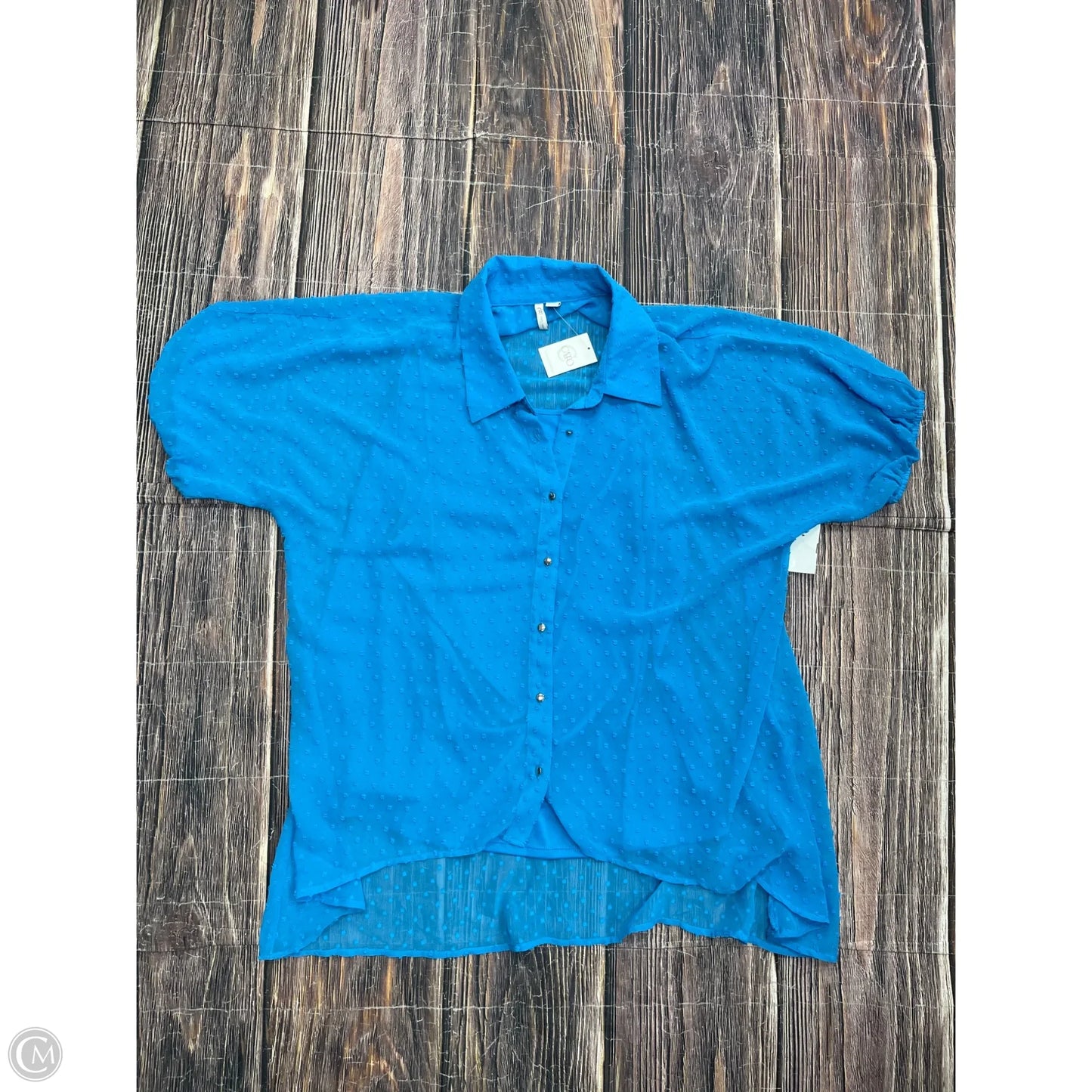 Top Short Sleeve By Cato In Blue, Size: Xl