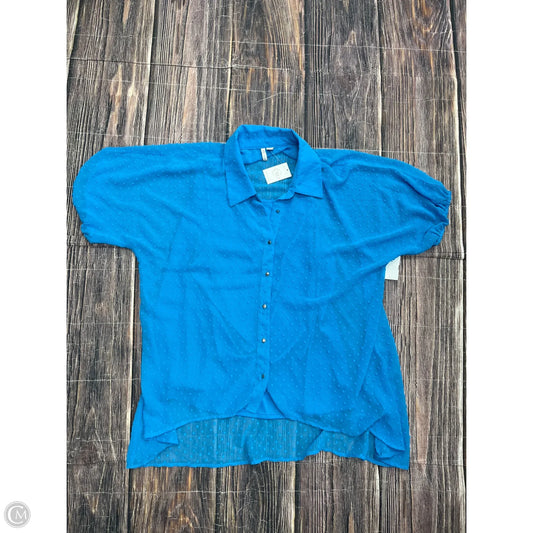 Top Short Sleeve By Cato In Blue, Size: Xl