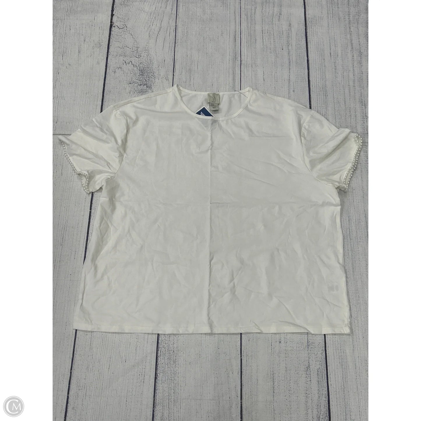 Top Short Sleeve By Joie In White, Size: 2x