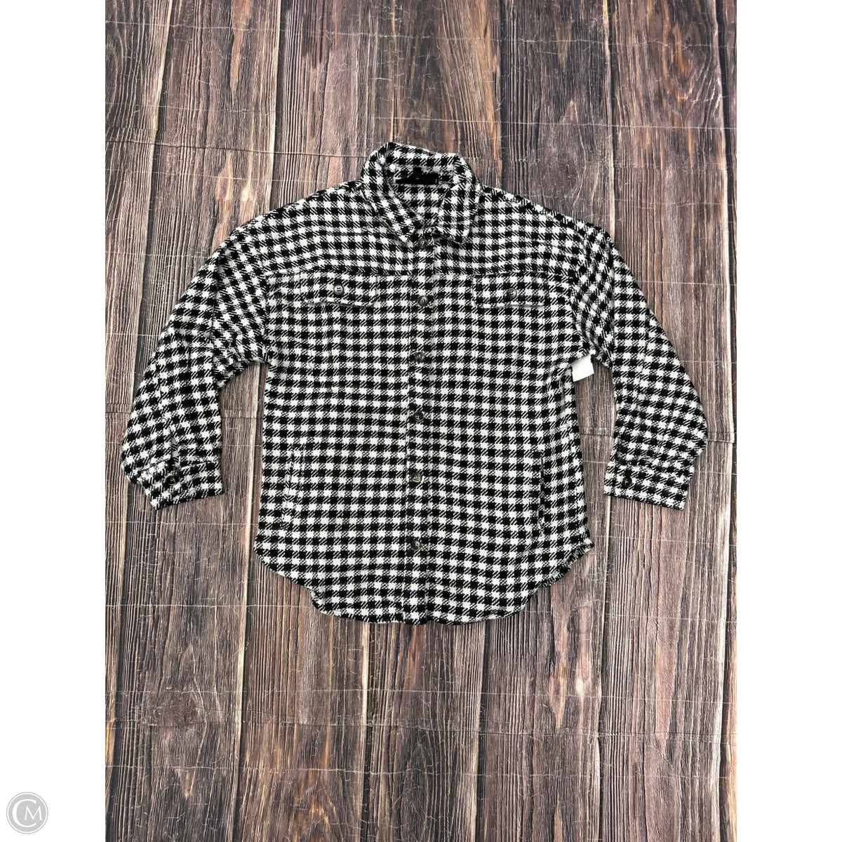 Jacket Shirt By White Birch In Black, Size: M
