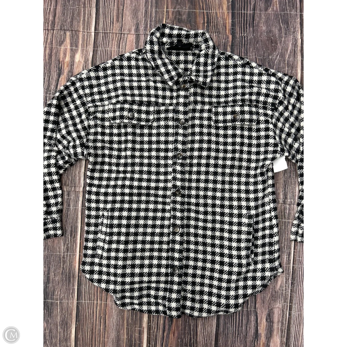 Jacket Shirt By White Birch In Black, Size: M