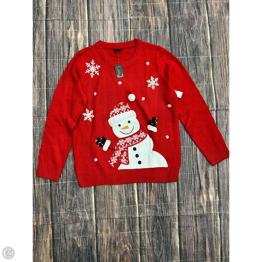 Sweater By Lisa International In Red, Size: L