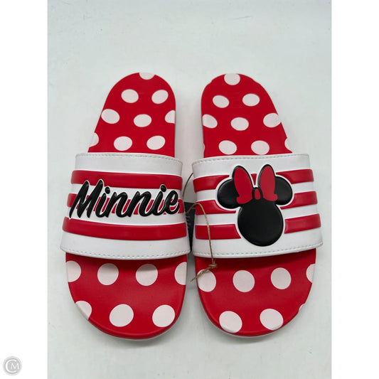 Sandals Flats By Adidas In Red, Size: 7