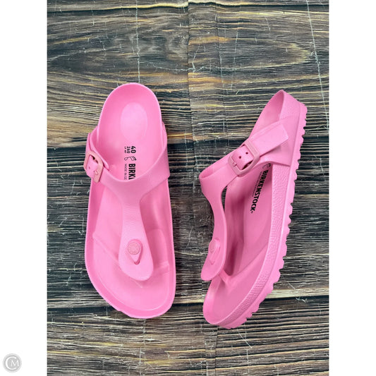 Sandals Flats By Birkenstock In Pink, Size: 9