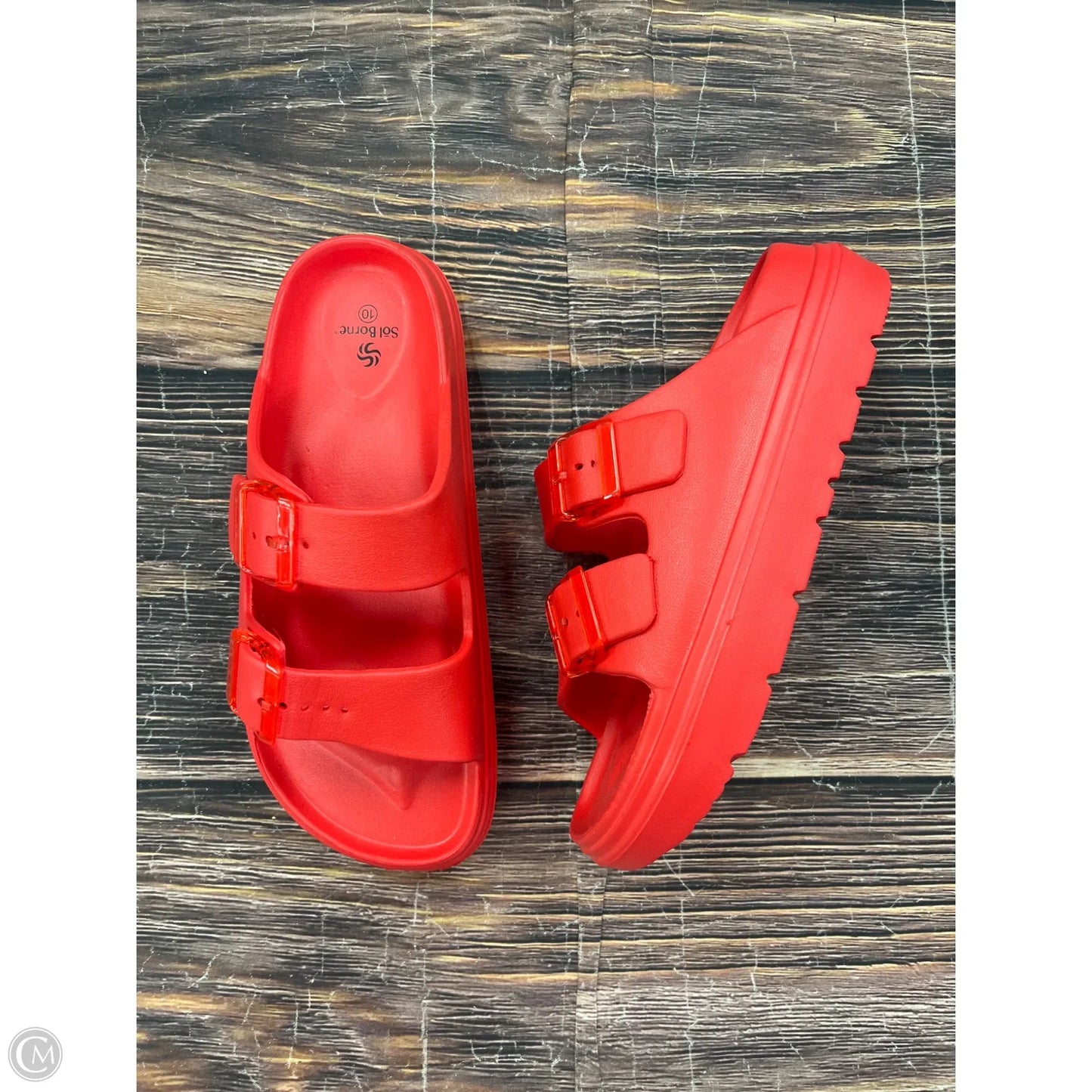Sandals Flats By Cmf In Red, Size: 10
