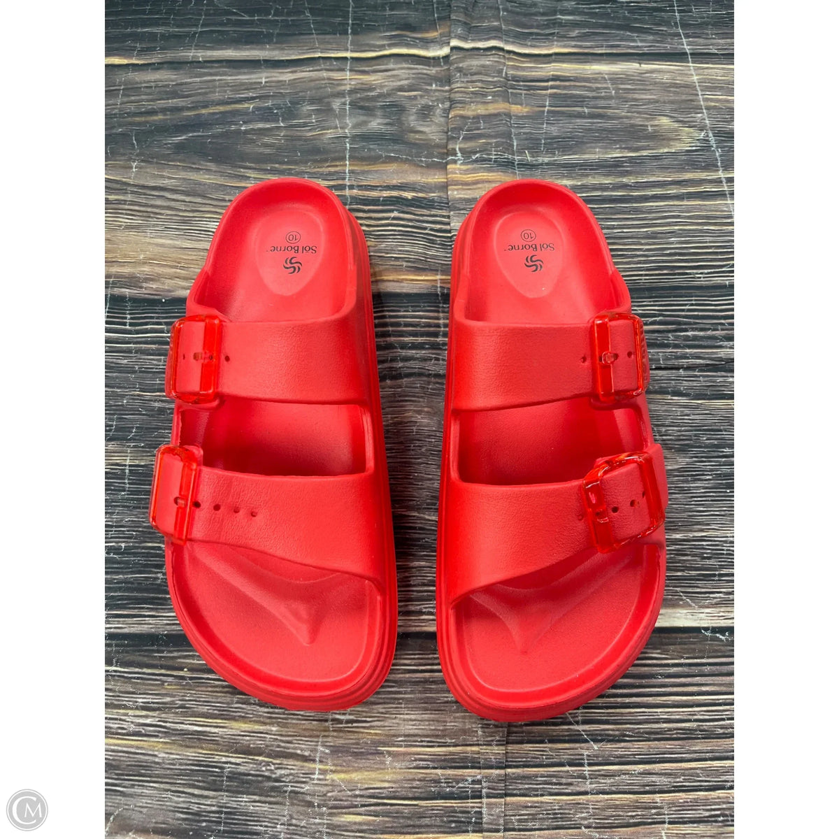 Sandals Flats By Cmf In Red, Size: 10