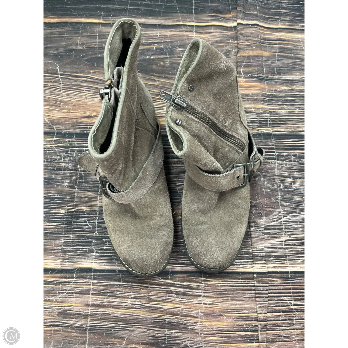 Boots Ankle Flats By Dv In Grey, Size: 7.5