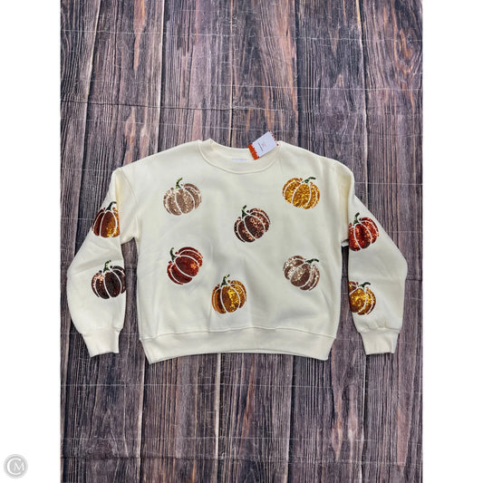 Sweatshirt Crewneck By Kirkland In Cream, Size: S