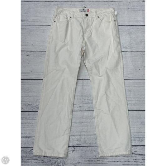 Jeans Straight By Cabi In White Denim, Size: 4