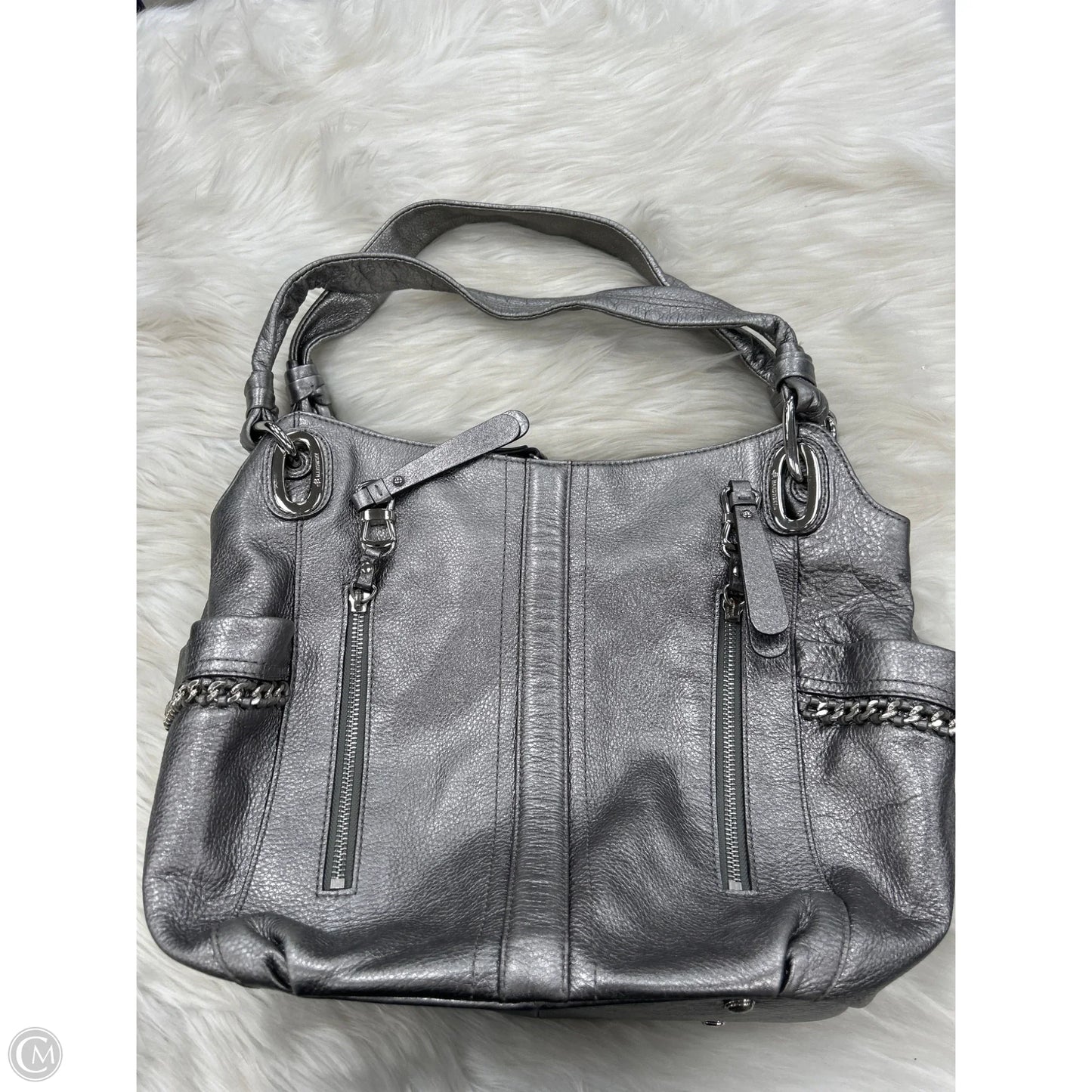 Handbag Leather By B. Makowsky, Size: Large