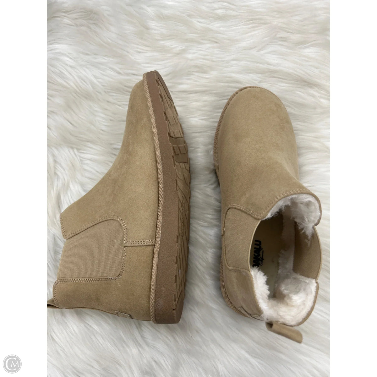 Boots Ankle Flats By Clothes Mentor In Tan, Size: 9