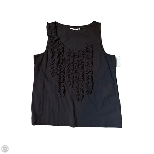 Top Sleeveless By Chicos In Black, Size: L