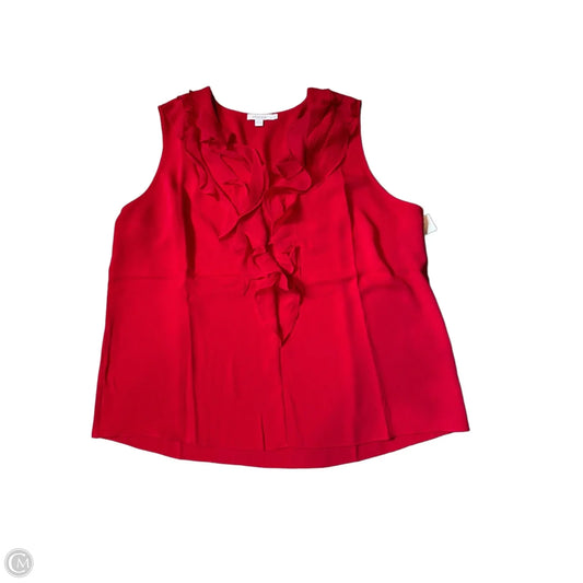 Top Sleeveless By Chicos In Red, Size: 16