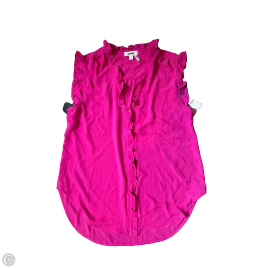 Top Sleeveless By Dkny In Pink, Size: M