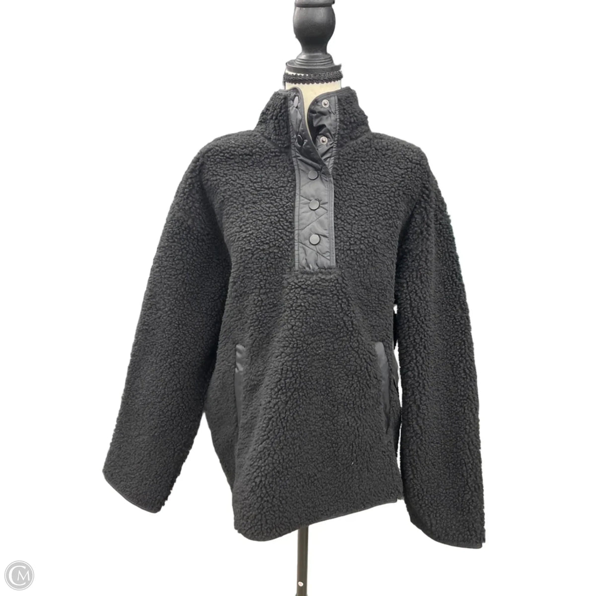 Sweatshirt Collar By Athleta In Black, Size: M