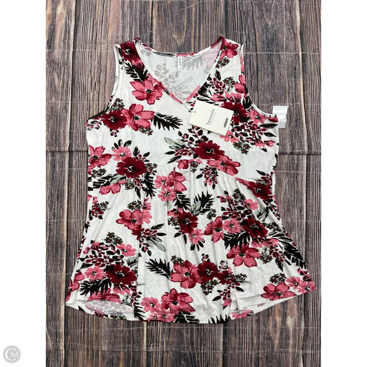 Tank Top By Clothes Mentor In Floral Print, Size: L
