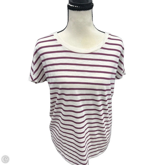 Top Short Sleeve By Market & Spruce In Purple & White, Size: Xs