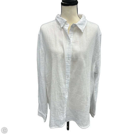 Top Long Sleeve By Clothes Mentor In White, Size: Xl