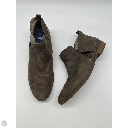 Boots Ankle Flats By Dr Scholls In Camouflage Print, Size: 11