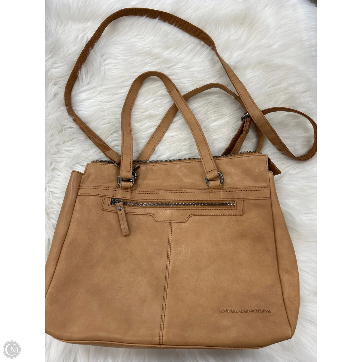 Handbag Leather By Cmc, Size: Medium